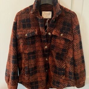 Natural Reflections Plaid Sherpa Jacket